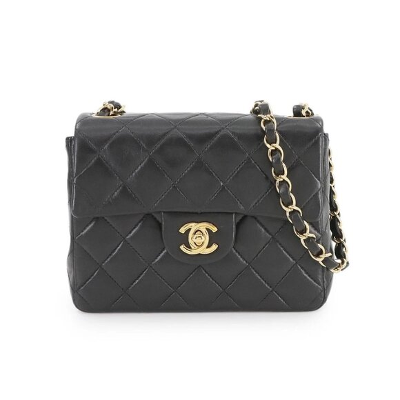 CHANEL Mini Matelasse Chain Shoulder Bag Leather Black A01115 Purse 90278717 - Picture 1 of 11